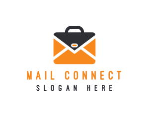 Envelope Mail Briefcase logo design