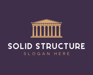 Greek Columns Structure logo design