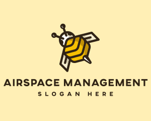 Flying Bee Insect logo