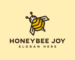 Flying Bee Insect logo