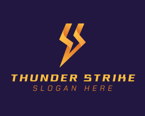 Gradient Bolt Thunder logo design