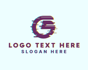 Cyber Glitch Letter G logo