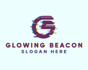 Cyber Glitch Letter G logo design