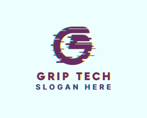 Cyber Glitch Letter G logo design