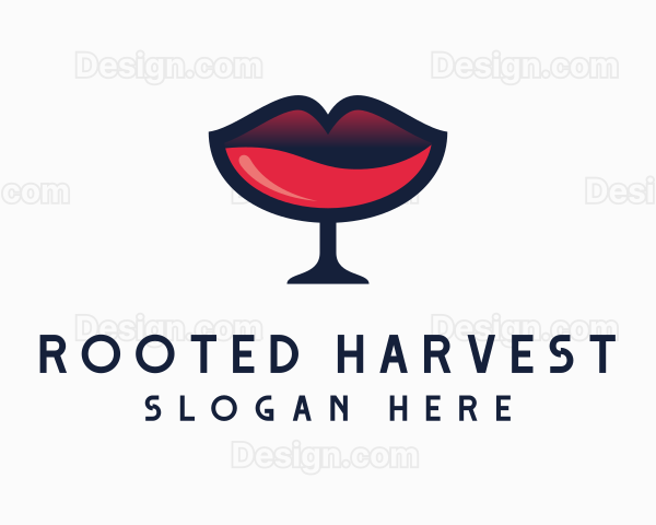 Lip Wine Glass Bar Logo