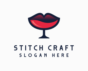 Lip Wine Glass Bar Logo