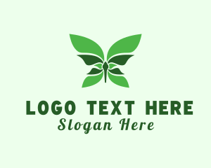 Natural Butterfly Insect logo