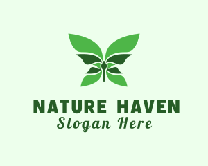 Natural Butterfly Insect logo design