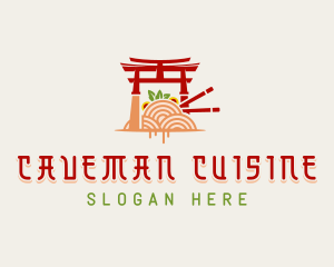 Japanese Shrine Cuisine logo design