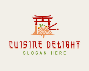 Japanese Shrine Cuisine logo design