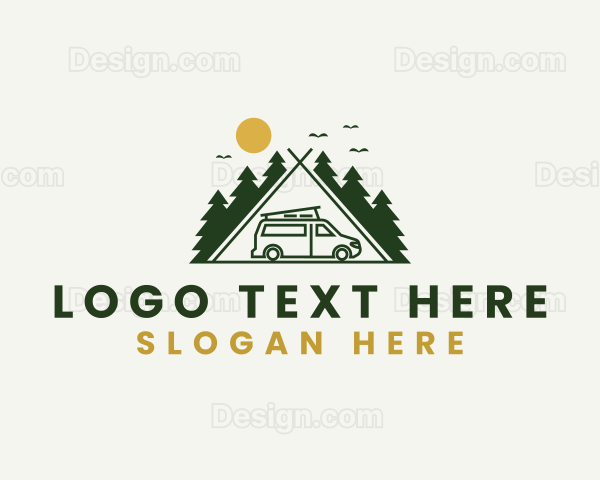 Camping Van Tent Logo