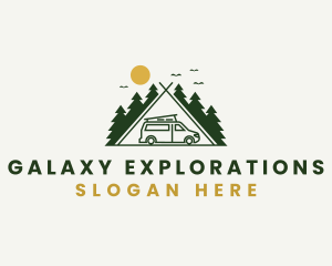 Camping Van Tent logo design