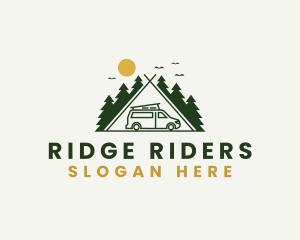 Camping Van Tent logo design