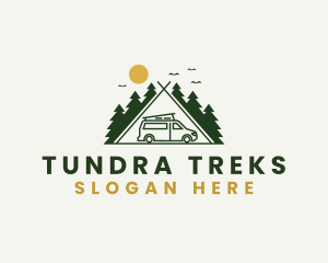 Camping Van Tent logo design