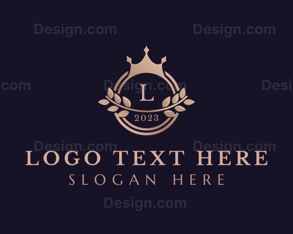 Gradient Crown Wreath Logo