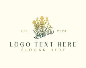 Rhode Island Goldenrod Flower logo