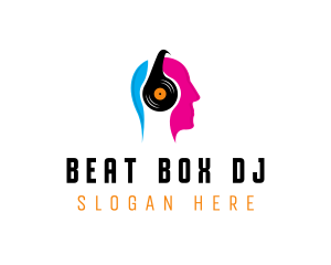 Music DJ Headphones logo design