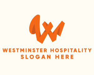 Orange Letter W logo design