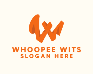 Orange Letter W logo design