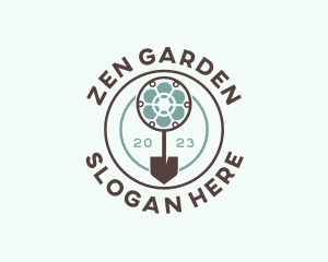 Flower Shovel Gardening logo design