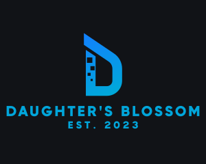 Multimedia Tech Letter D  logo design