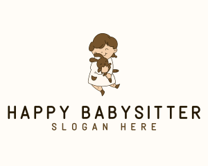 Happy Girl Doll Toy  logo design