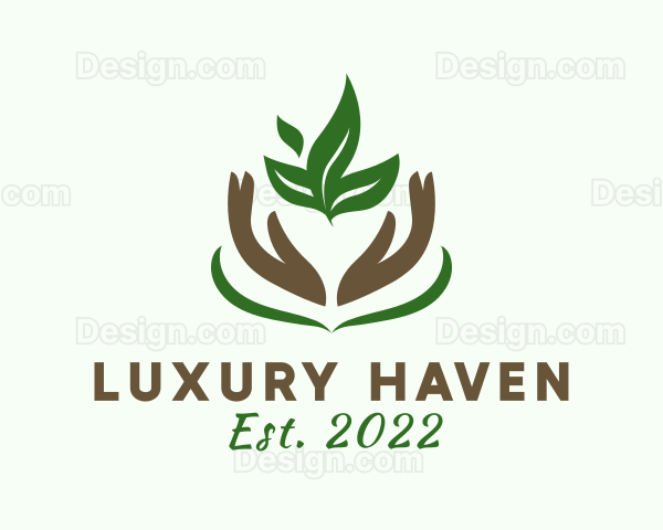 Garden Plant Hands Logo