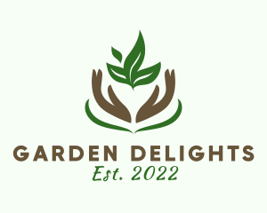 Garden Plant Hands logo design