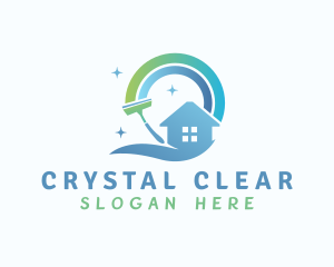 Clean Squeegee Housekeeping  logo design