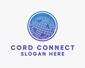 Connected World Dots  logo design