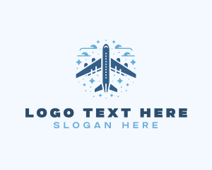 Airplane Delivery Shipping logo