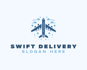 Airplane Delivery Shipping logo design