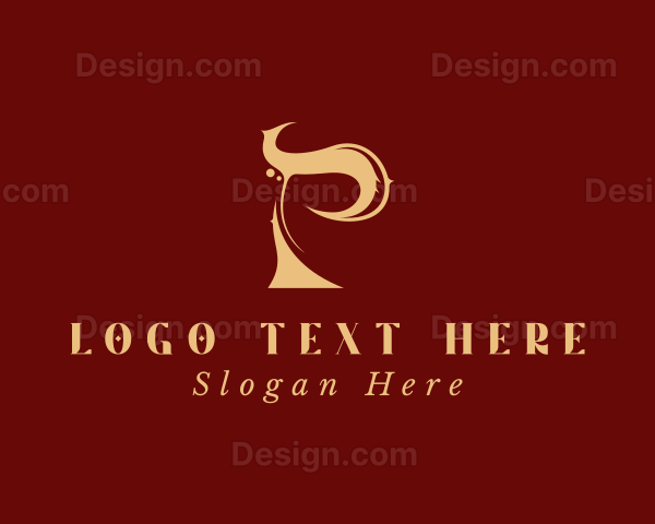 Elegant Letter P Boutique Logo