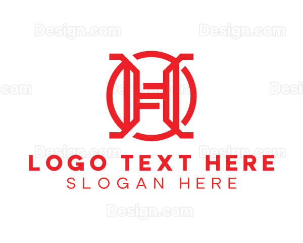 Red Modern H Logo