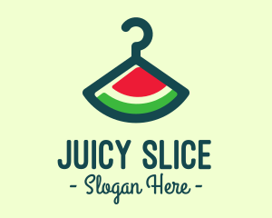 Hanger Watermelon Slice logo design