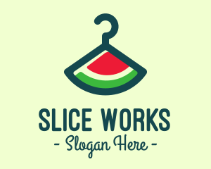 Hanger Watermelon Slice logo design