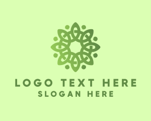 Green Celtic Leaf logo