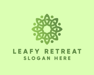 Green Celtic Leaf logo design