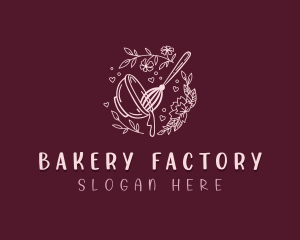 Flower Whisk Bakery logo design