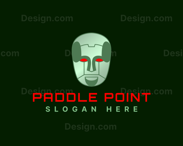 Artificial Intelligence Robot Head Logo