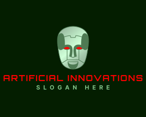 Artificial Intelligence Robot Head logo design