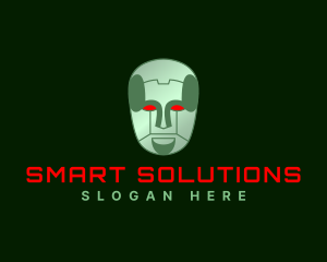 Artificial Intelligence Robot Head logo design