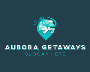 Beach Travel Getaway logo design