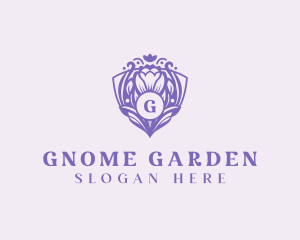 Floral Shield Garden logo design