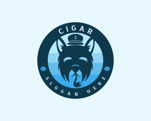 Maritime Captain Dog logo design