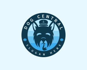 Maritime Captain Dog logo design