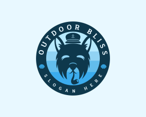 Maritime Captain Dog logo design