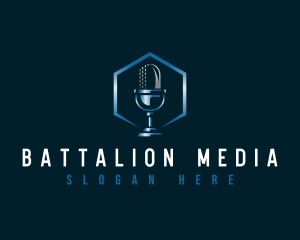 Microphone Media Podcast logo design