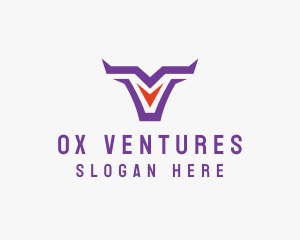 Ox Bull Letter V logo