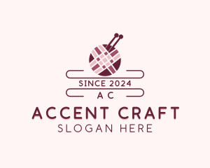 Yarn Knitting Craft logo design